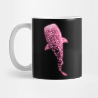 Glowing Pink Neon Whale Shark Optical illusion Mug